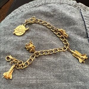 Gold Space Charm Bracelet. Vintage NASA charms bought in the 80’s at space camp